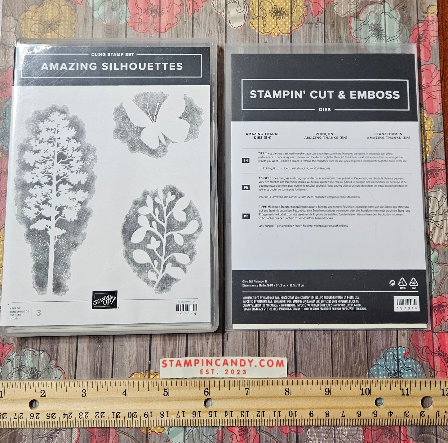 Stampin Up - Amazing Silhouettes w/ Amazing Thanks Dies