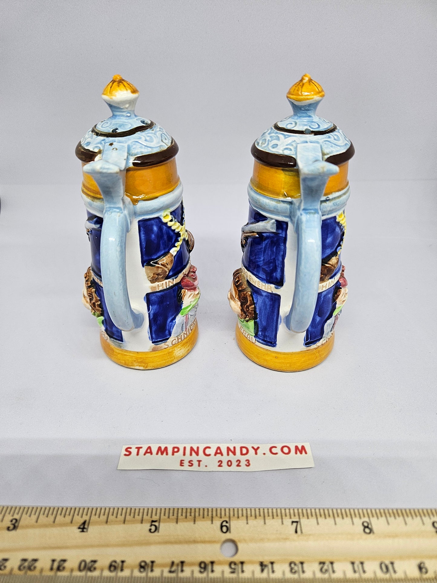 Beer Stein Shaped Salt & Pepper Shakers - Made in Japan