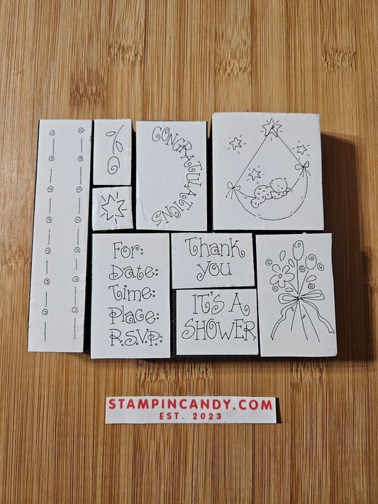 Stampin' UP! "Brides & Babies" Stamp Set (Foam Backed, Vintage)