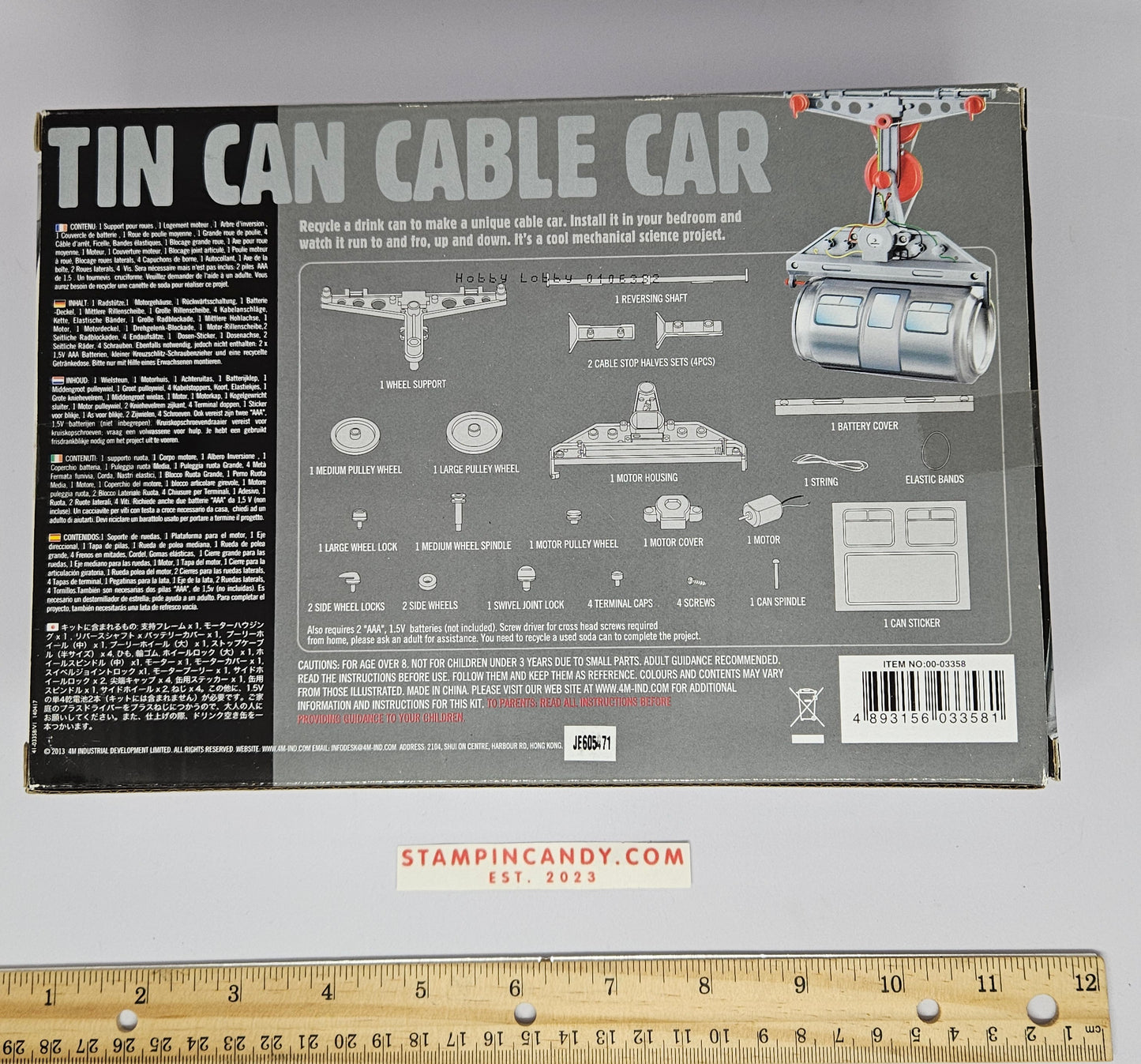 Fun Mechanics Kit - Tin Can Cable Car Kit