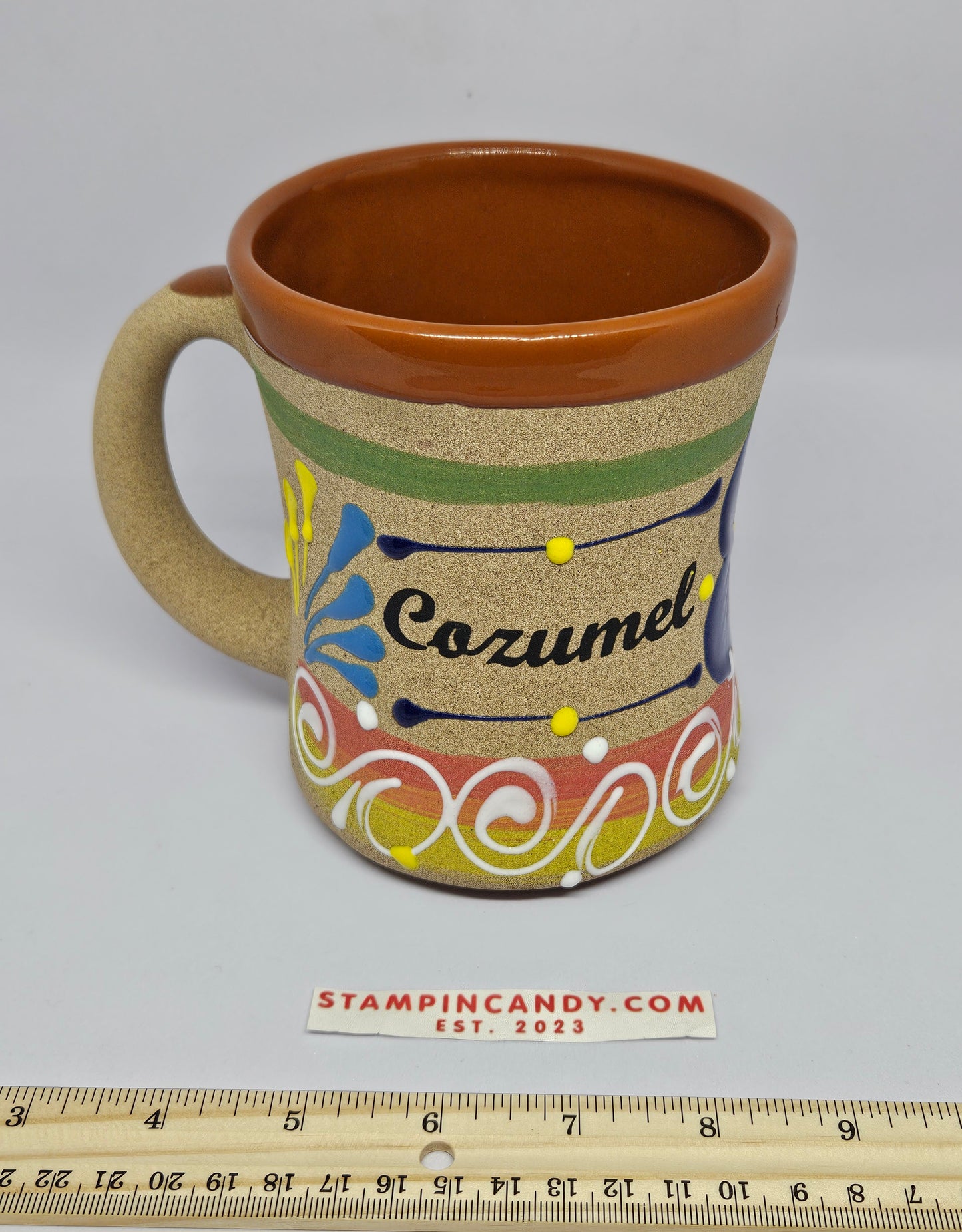 Mexican Large Clay Mug - Cozumel