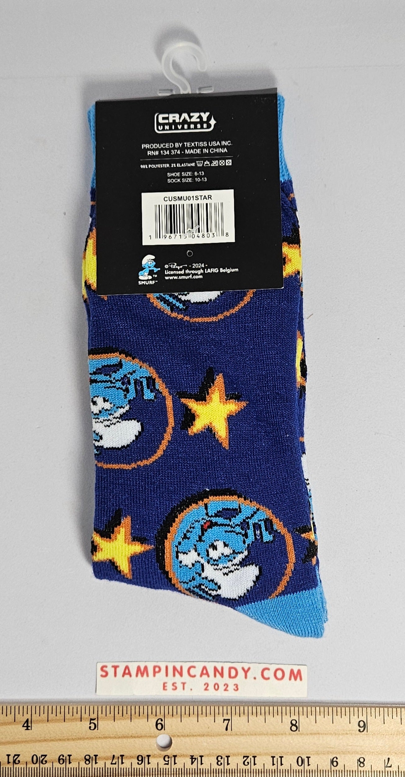 The Smurfs - Size 6-13 Adult Crew Socks