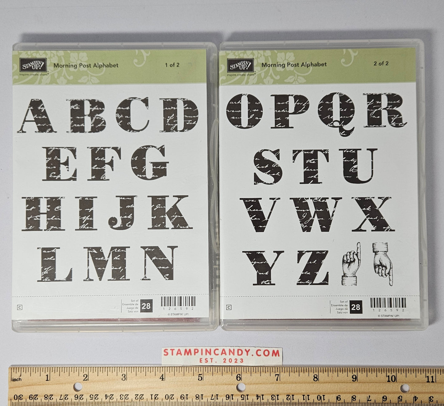 Stampin Up - Morning Post Alphabet (Sets 1 and 2 of 2)