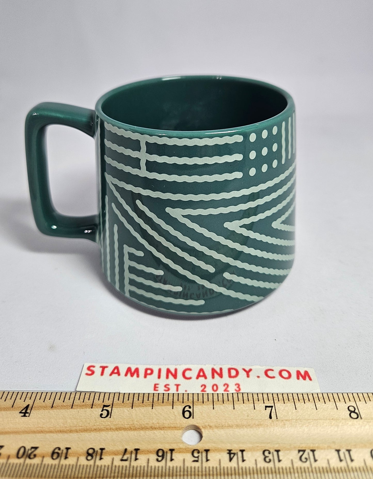 Starbucks Reserve - Green Woven Basketweave Pattern 2022 Small 8 oz Mug