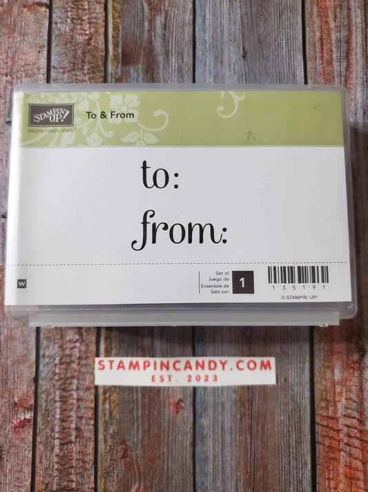 Stampin' UP! "To & From" Stamp Set