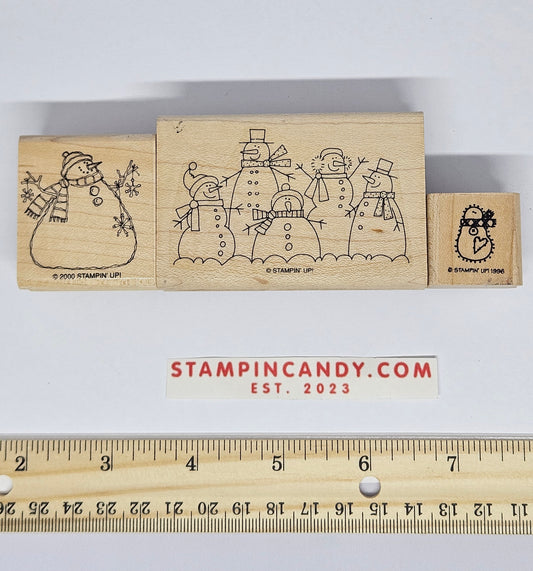 3 Pack of Snowman Stamps