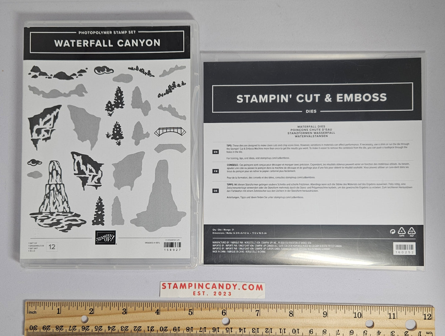 Stampin Up - Waterfall Canyon with Waterfall Dies