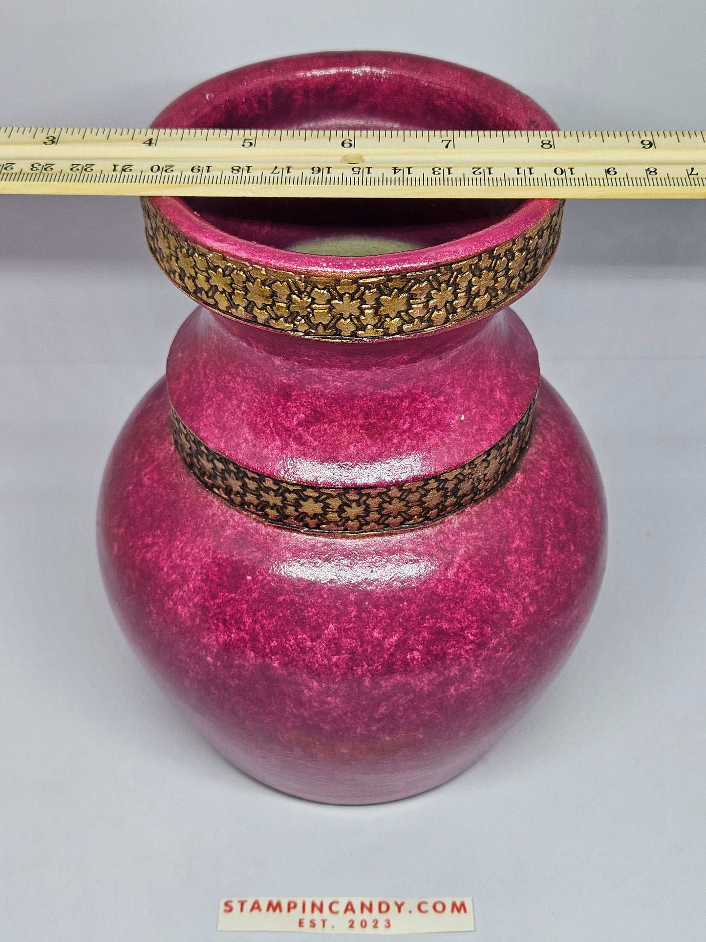 Pier One - Vintage Lotus Pink Vase