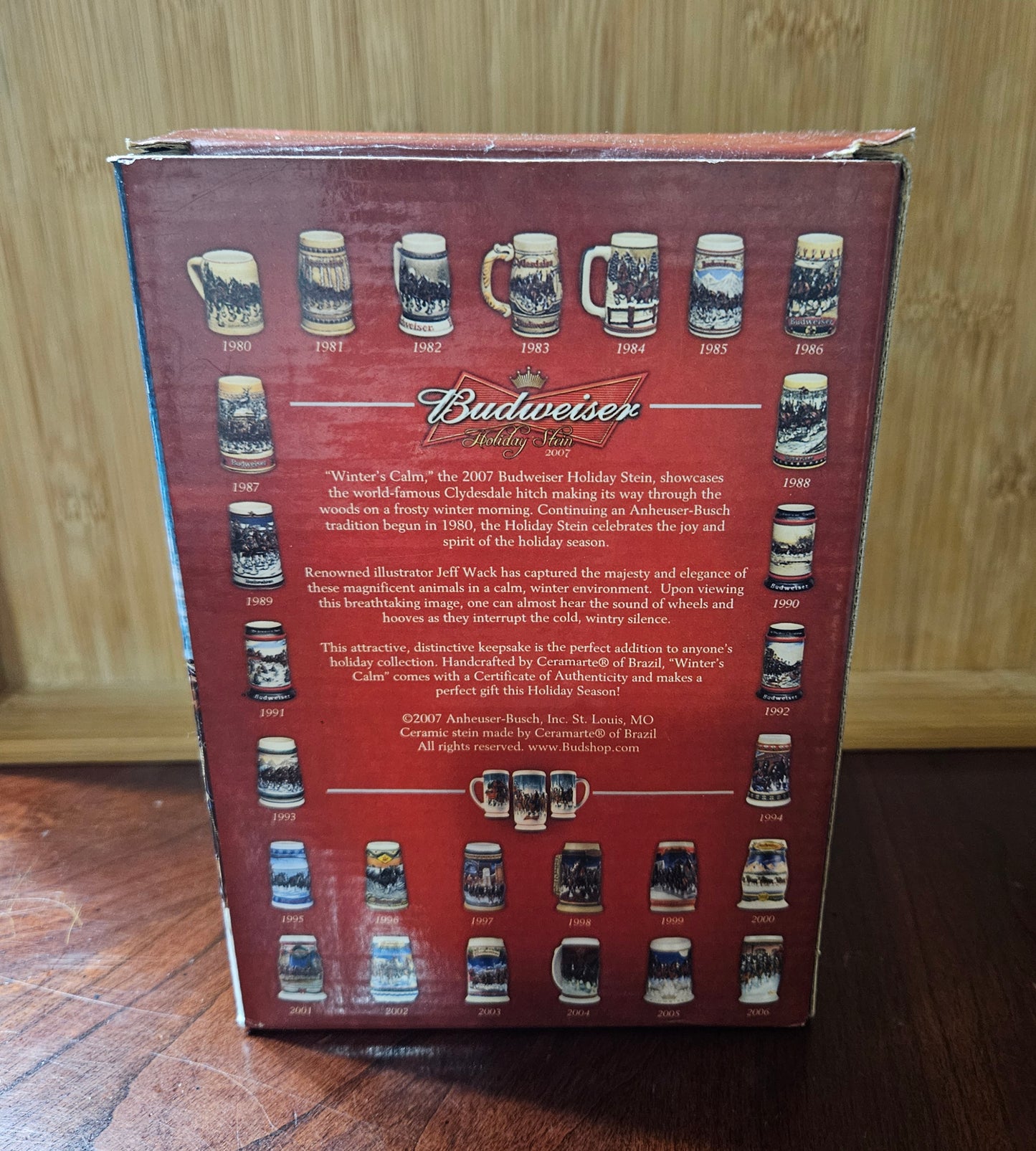 Budweiser 2007 Christmas Stein