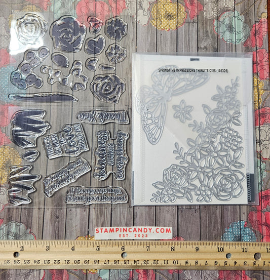 Stampin Up - Abstract Impressions w/ Springtime Impressions Dies