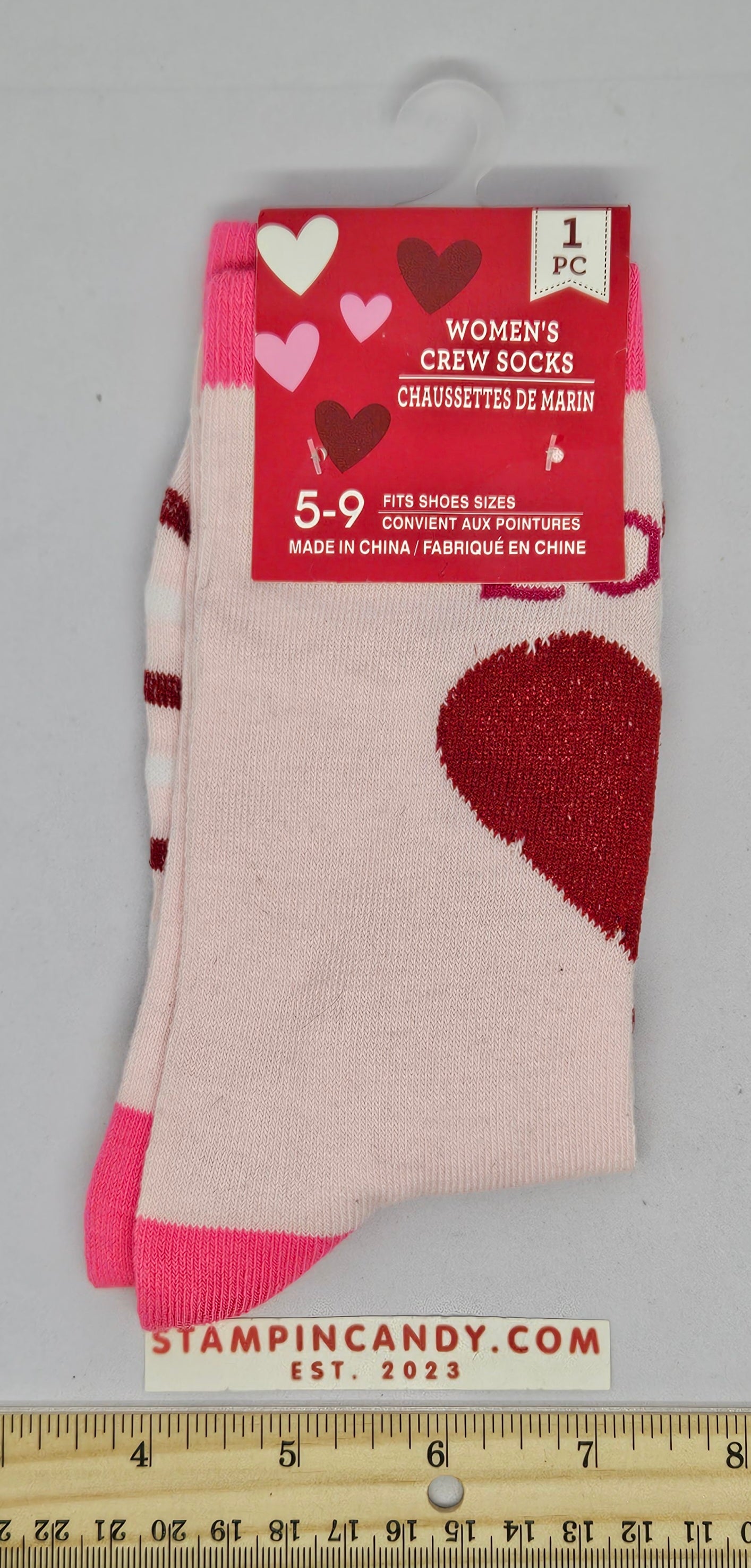 Love Women's Crew Cut Socks Size 5-9