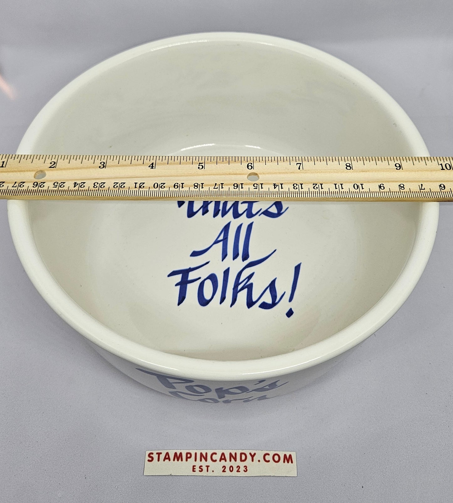 Clay Design - Pop's Corn - That's All Folks - Popcorn Bowl