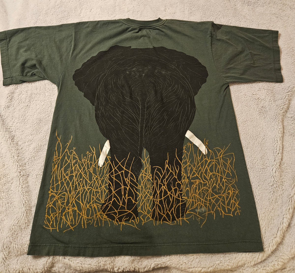 Tinga Tinga - Elephant / Green - XXL T-Shirt