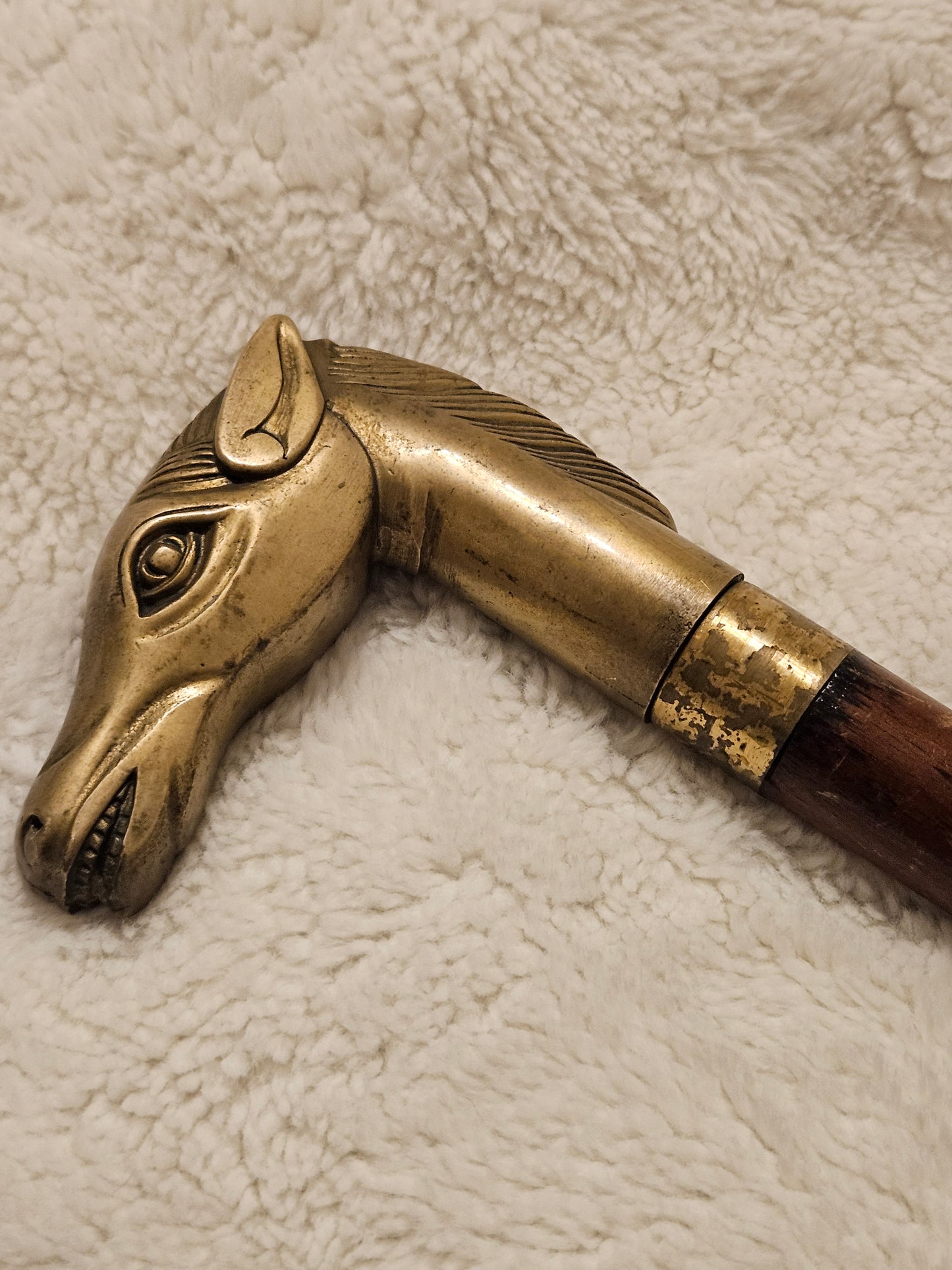 Brass Horse Head Cane