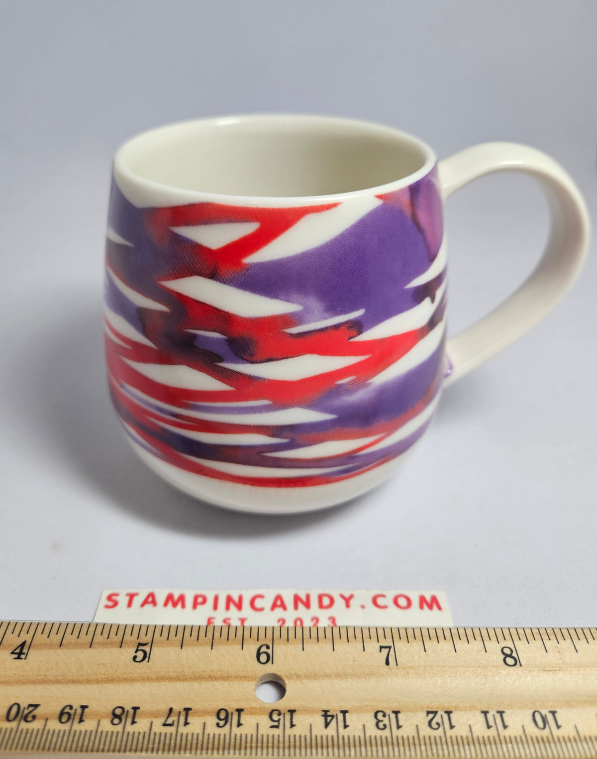 2016 Starbucks - Watercolor Red / Purple Brushstrokes 12 oz Mug