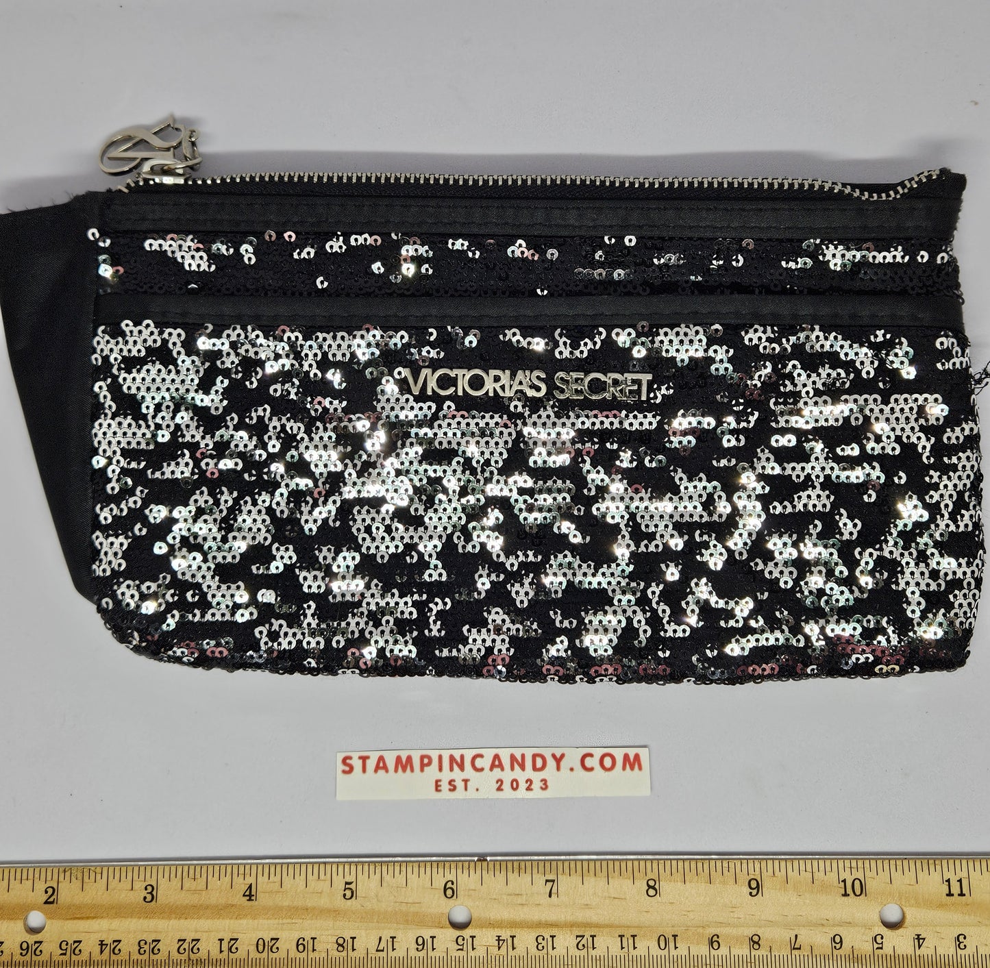 Victoria's Secret - Black Clutch with Silver Sequins