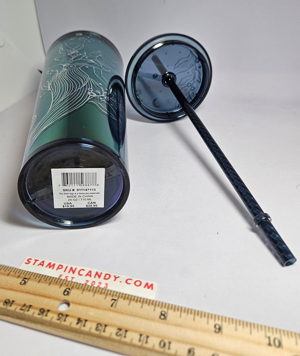 Starbucks 2022 - 16 oz Iridescent Mermaid/Siren Green Holographic Tumbler