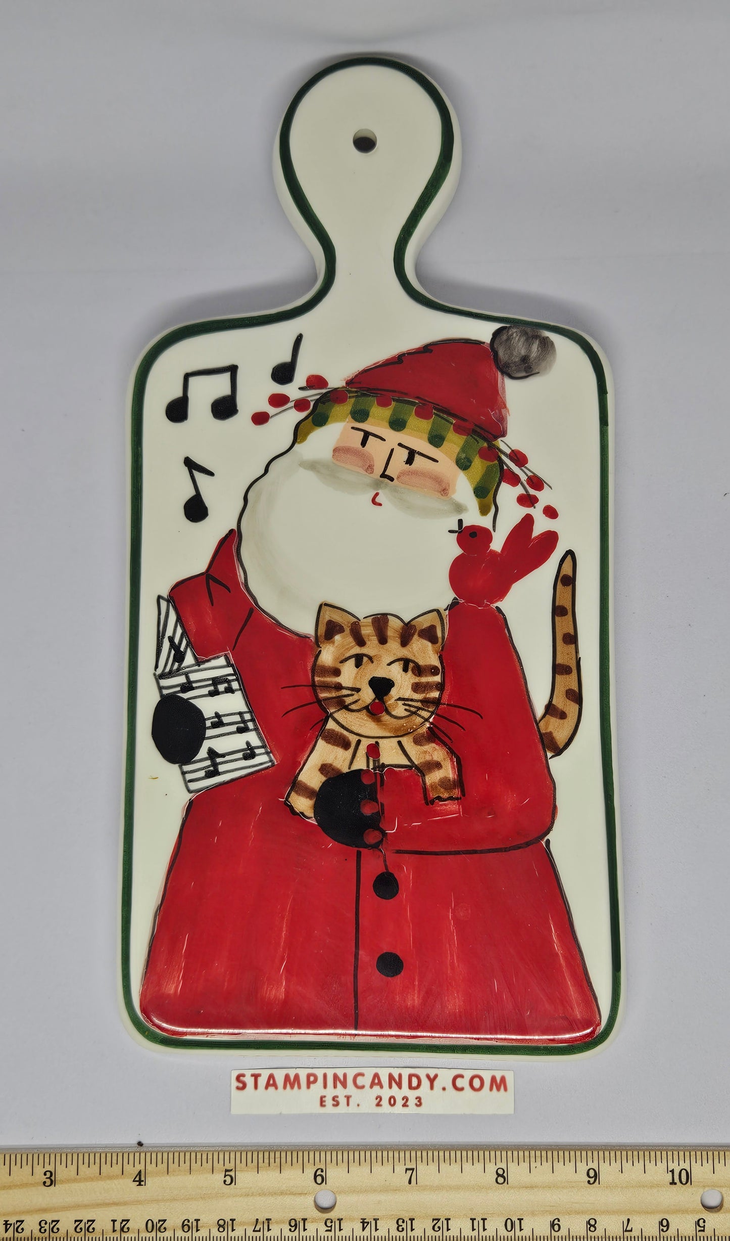 Vietri Old Saint Nick with Cat Cheese Board - LE Italy