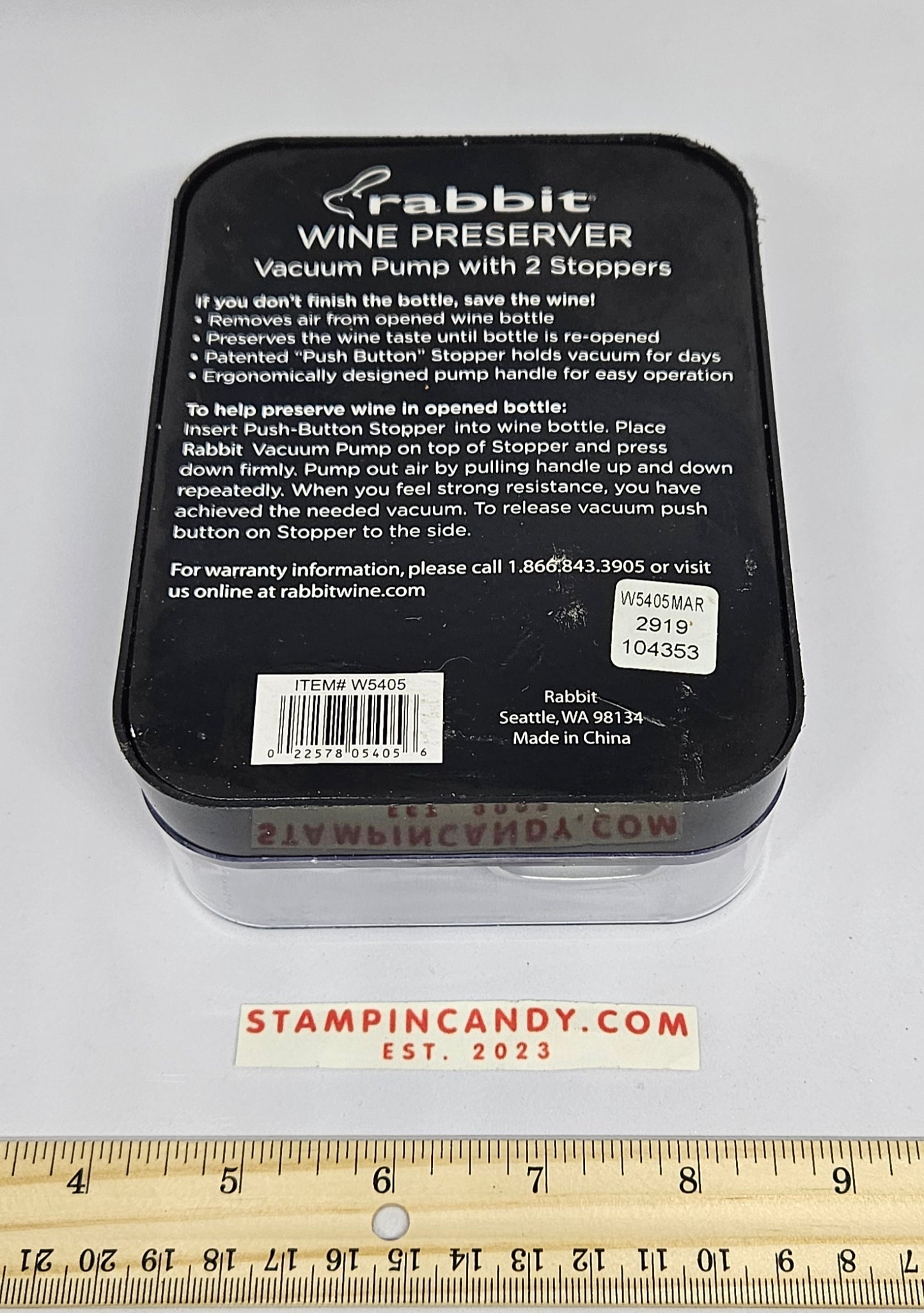 Rabbit Vacuum Wine Preserver