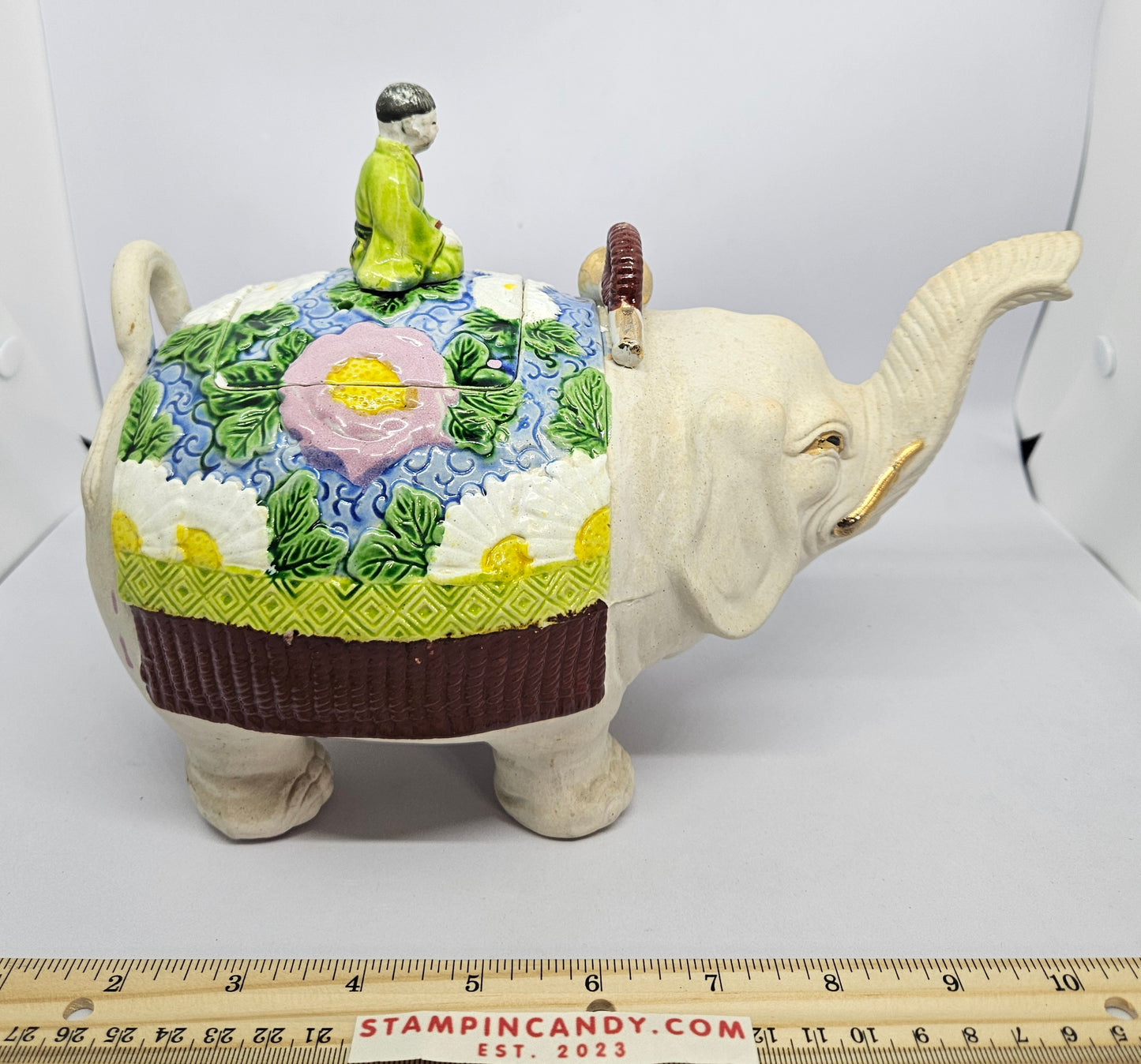 Vintage Banko Ware Elephant Teapot