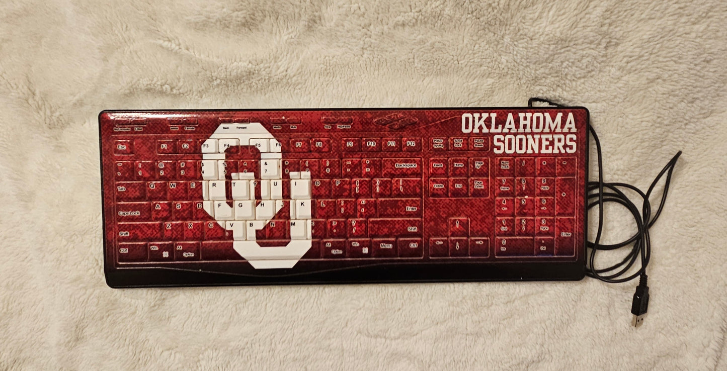 Oklahoma University (OU) Sooners - Wired USB keyboard