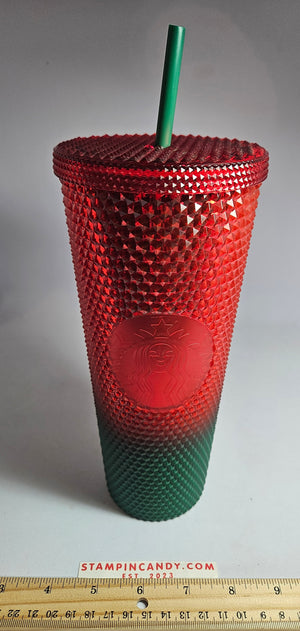Starbucks/Disney 2021 - 24 oz Studded Holiday/Christmas Mickey Mouse Tumbler