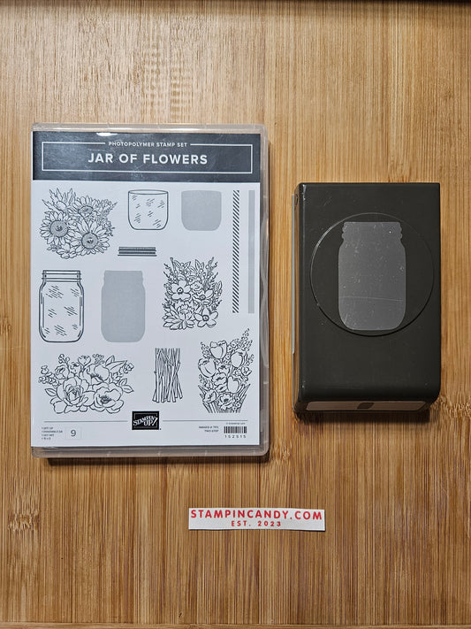 Stampin' UP! "Jar of Flowers" Stamp Set with "Jar" Punch