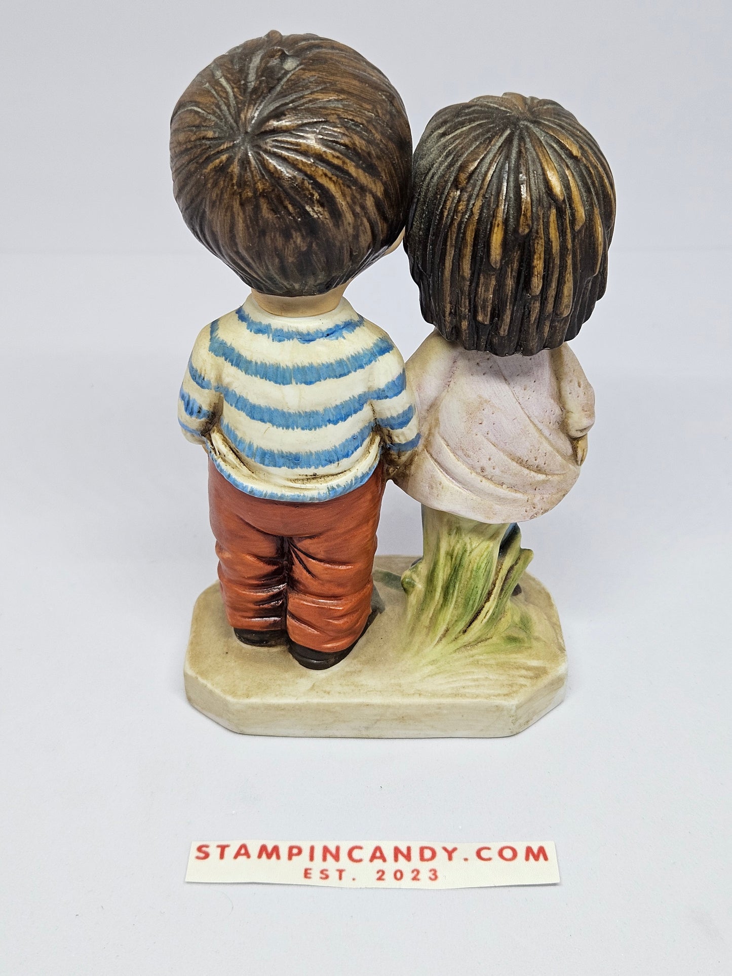 Vintage 1971 Moppets - Boy & Girl Holding Hands - By Fran Mar