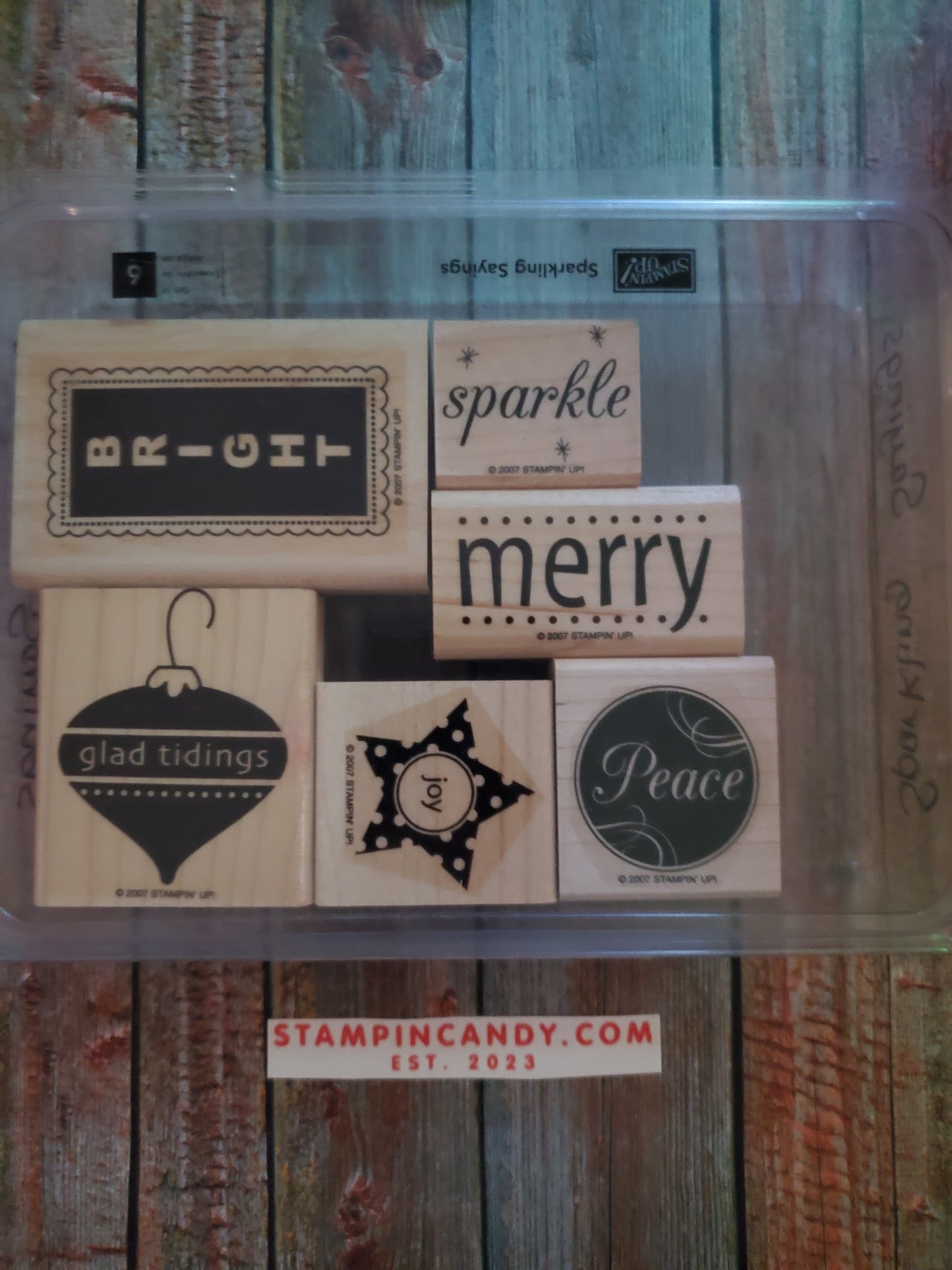 Stampin' UP! "Sparkling Sayings" Stamp Set (Wood Block)