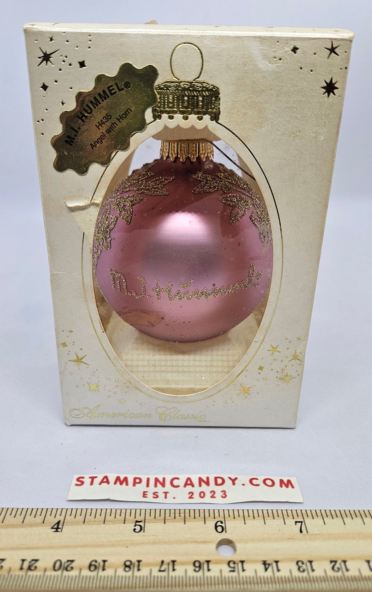 M.J. Hummel H435 Angel with Horn Ornament