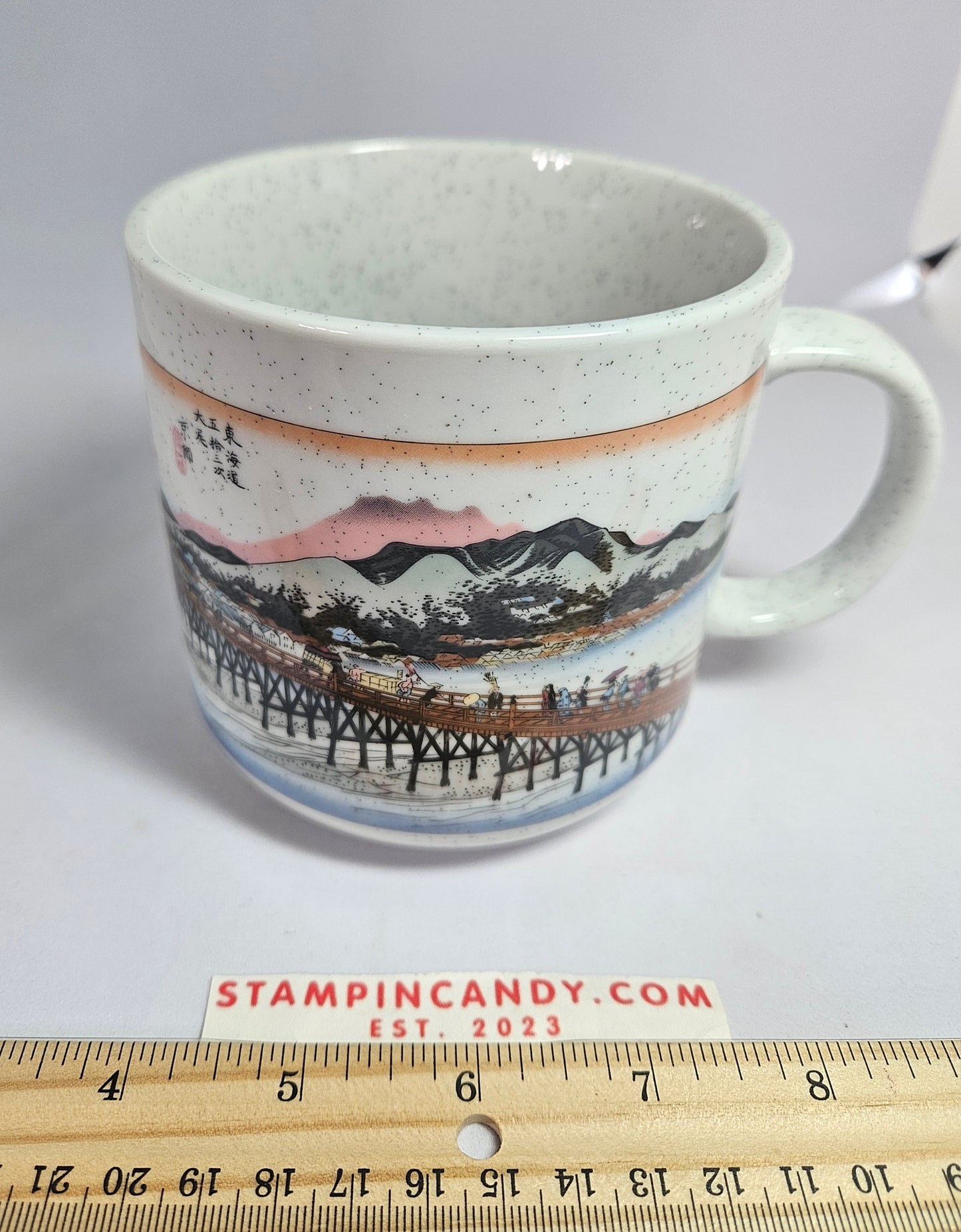 Japanese Bridge Scene Large Mug