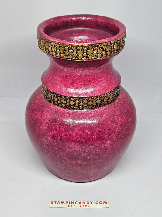 Pier One - Vintage Lotus Pink Vase