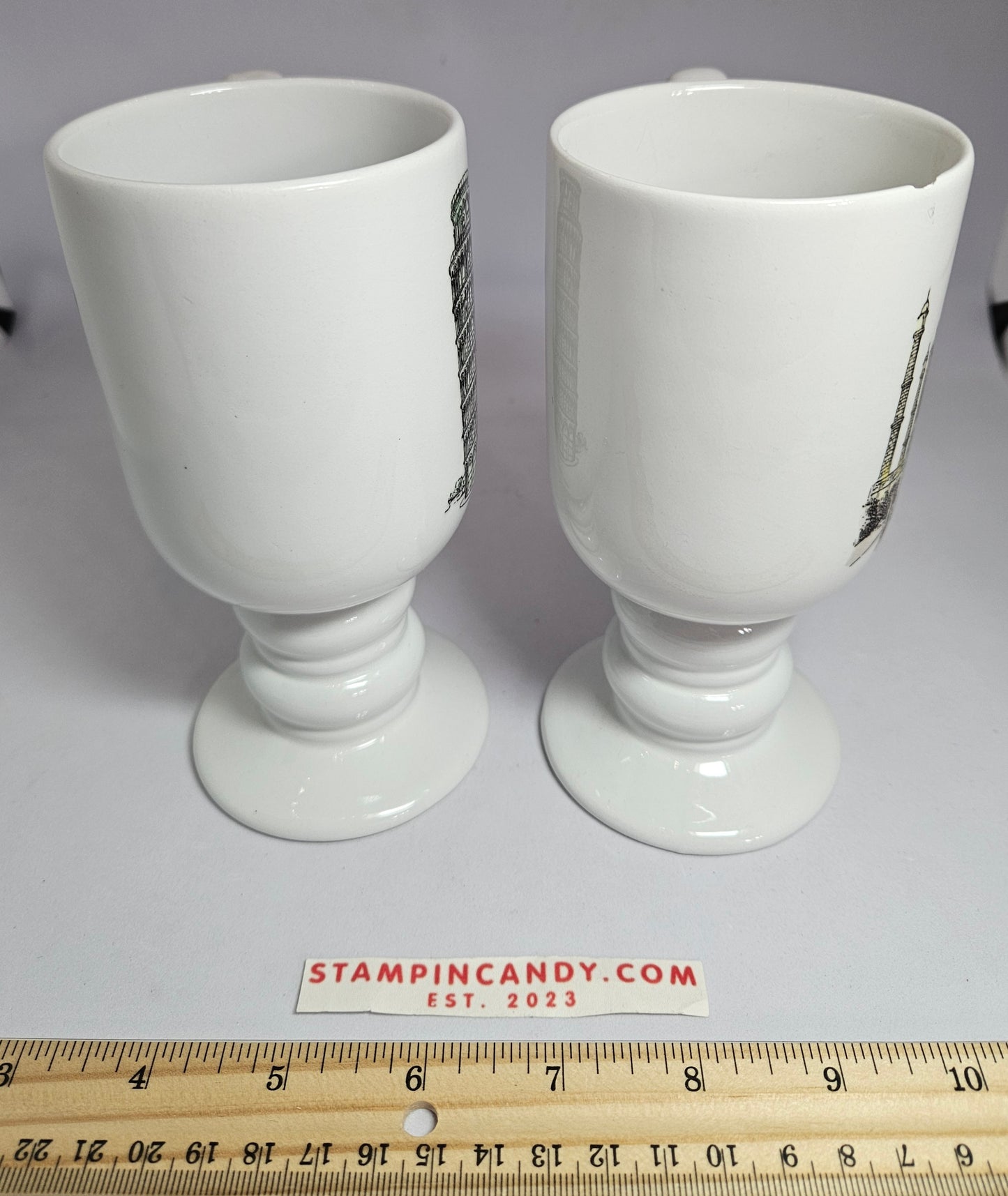 1965 Kaysons Continental Cups "Leaning Tower of Pisa" and "Taj Mahal" Mugs