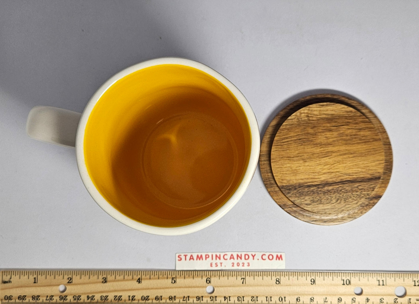 Rae Dunn "Teacher Fuel" Mug w/ Wood Lid
