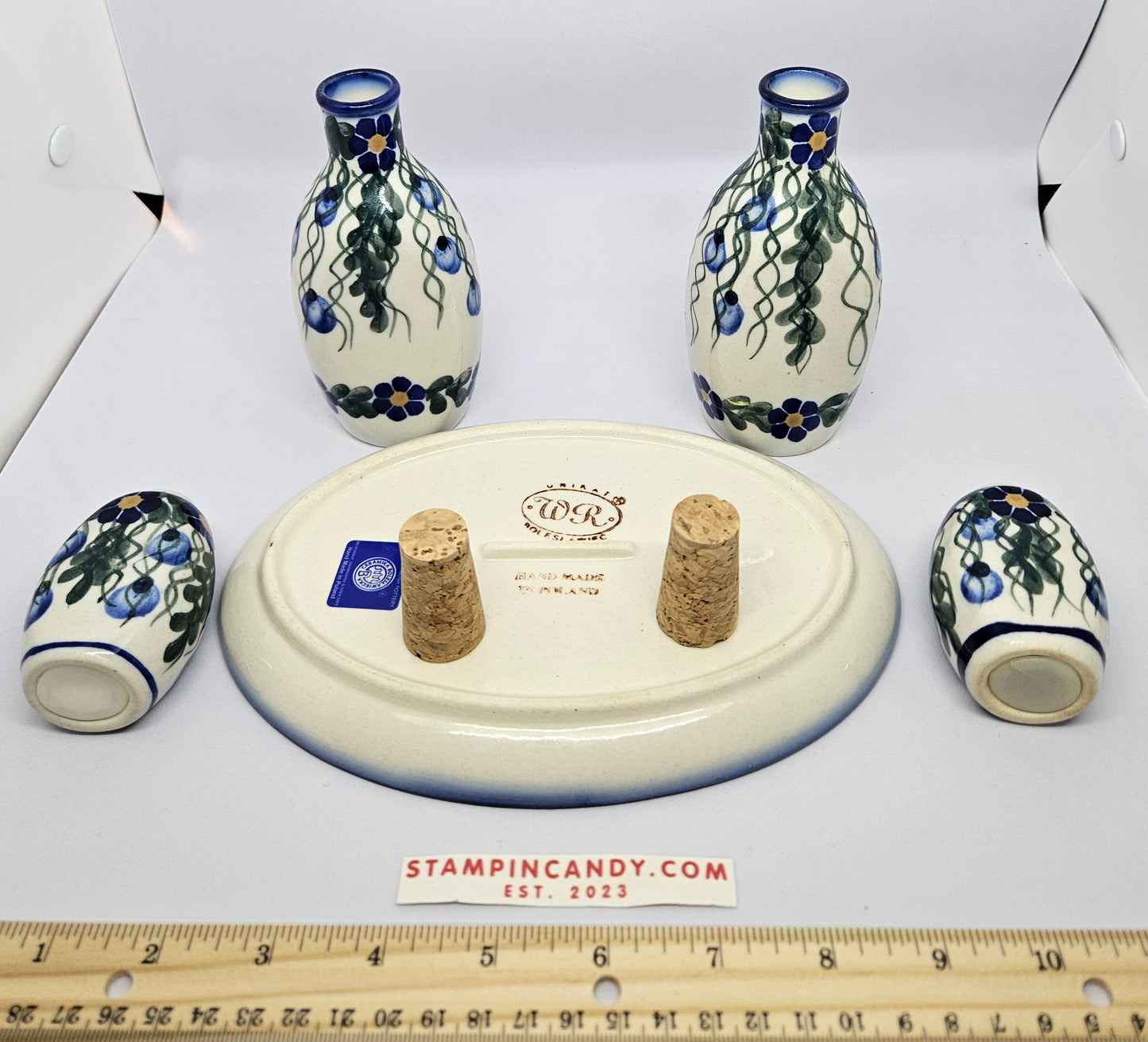 Polish Pottery Set 5 Pieces