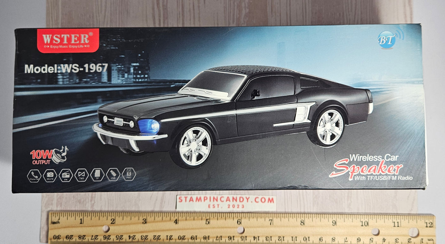 WSTER 1967 Dark Blue Mustang Wireless BT Speaker/Model Display