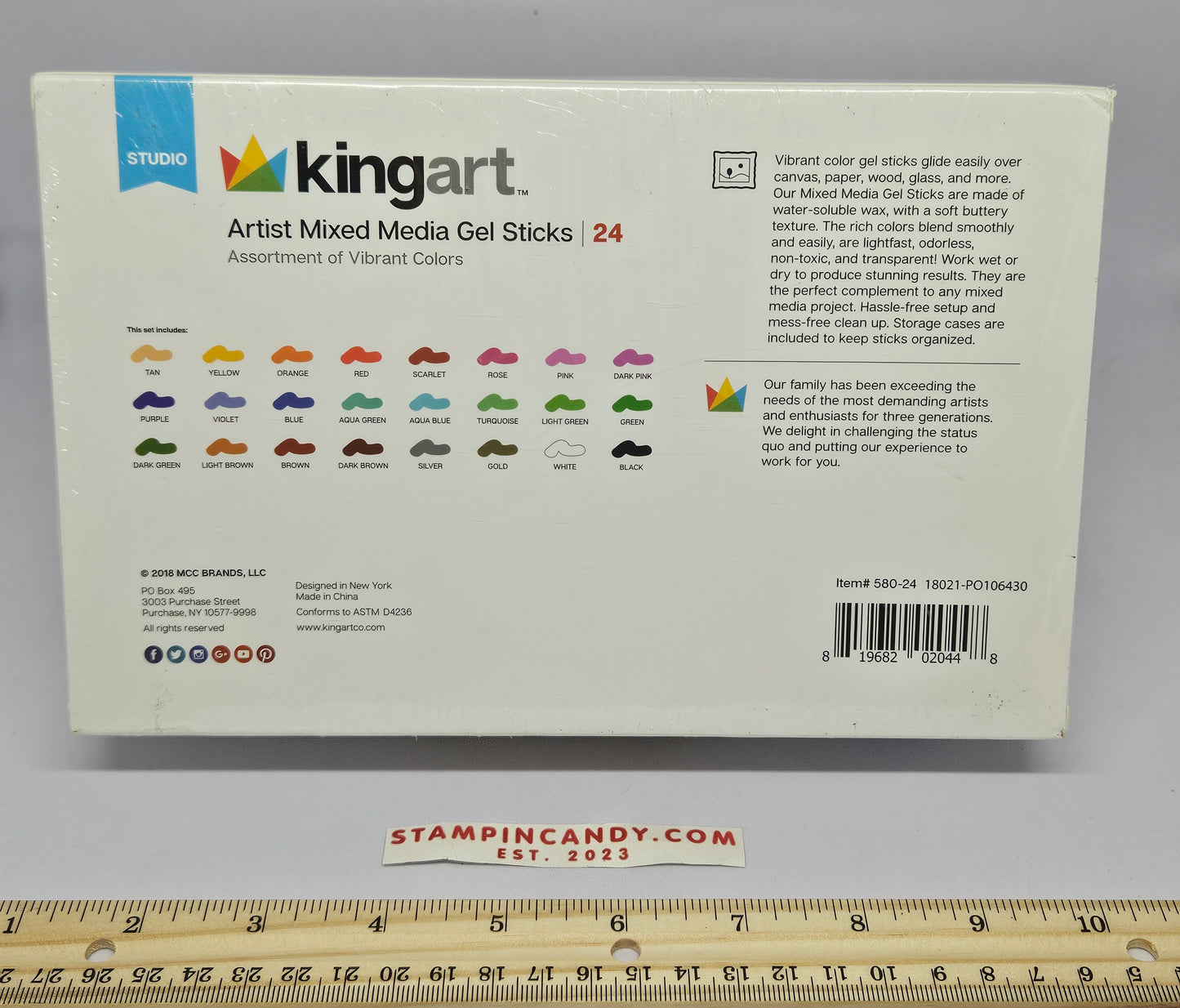 Studio Kingart - Artist Mixed Media Gel Sticks 24 Count