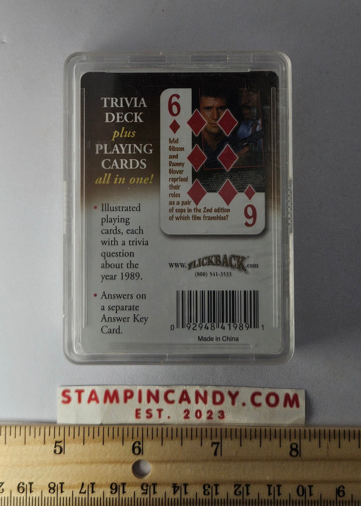 1989 - Flickback Trivia Challenge Playing Cards