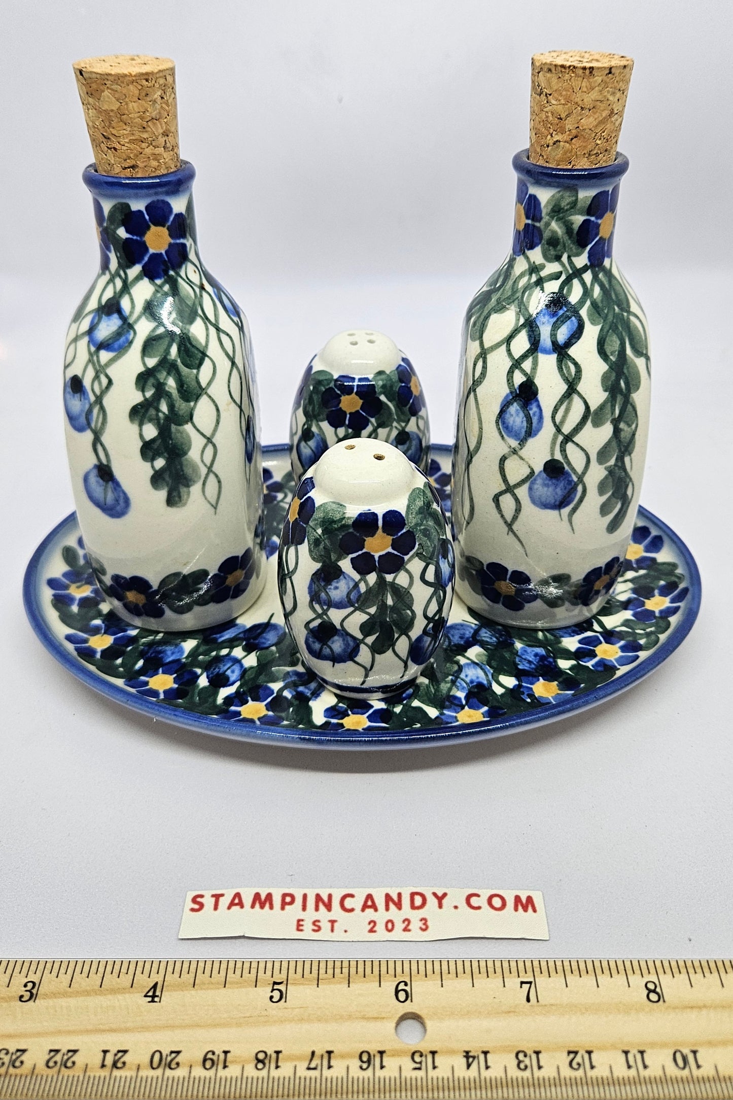 Polish Pottery Set 5 Pieces