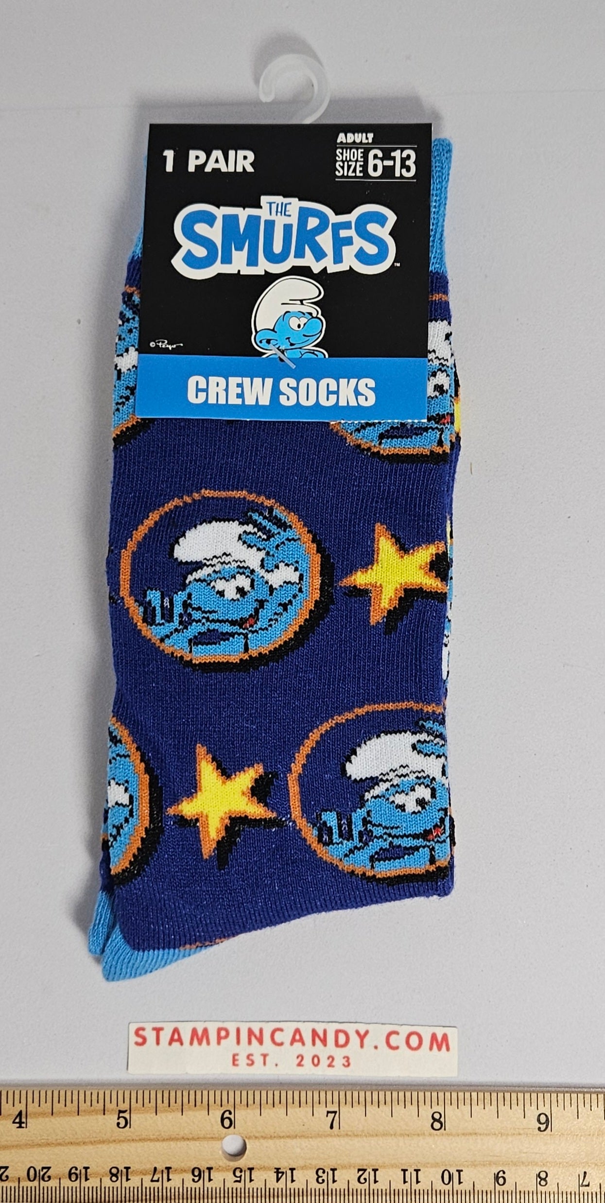 The Smurfs - Size 6-13 Adult Crew Socks