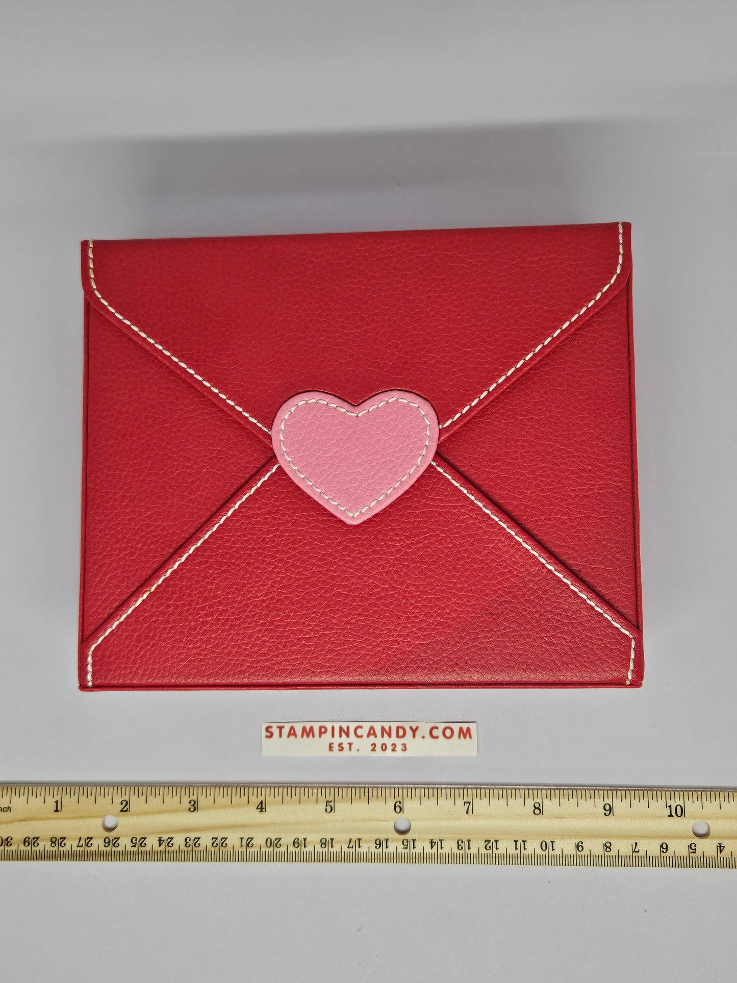 Bath & Body Works - Red Faux Leather Valentine Stationery Box