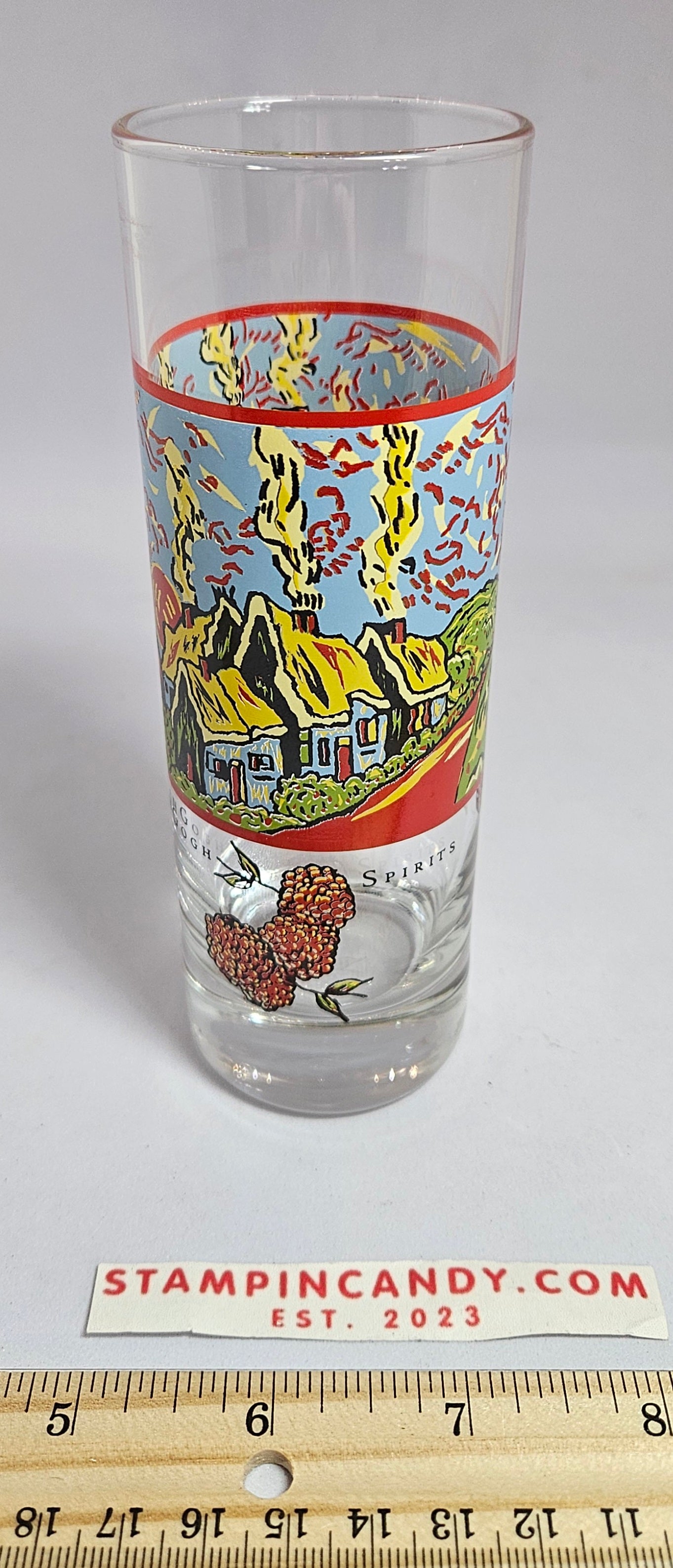 "Raspberry By Vincent Van Gogh Spirits" Glass