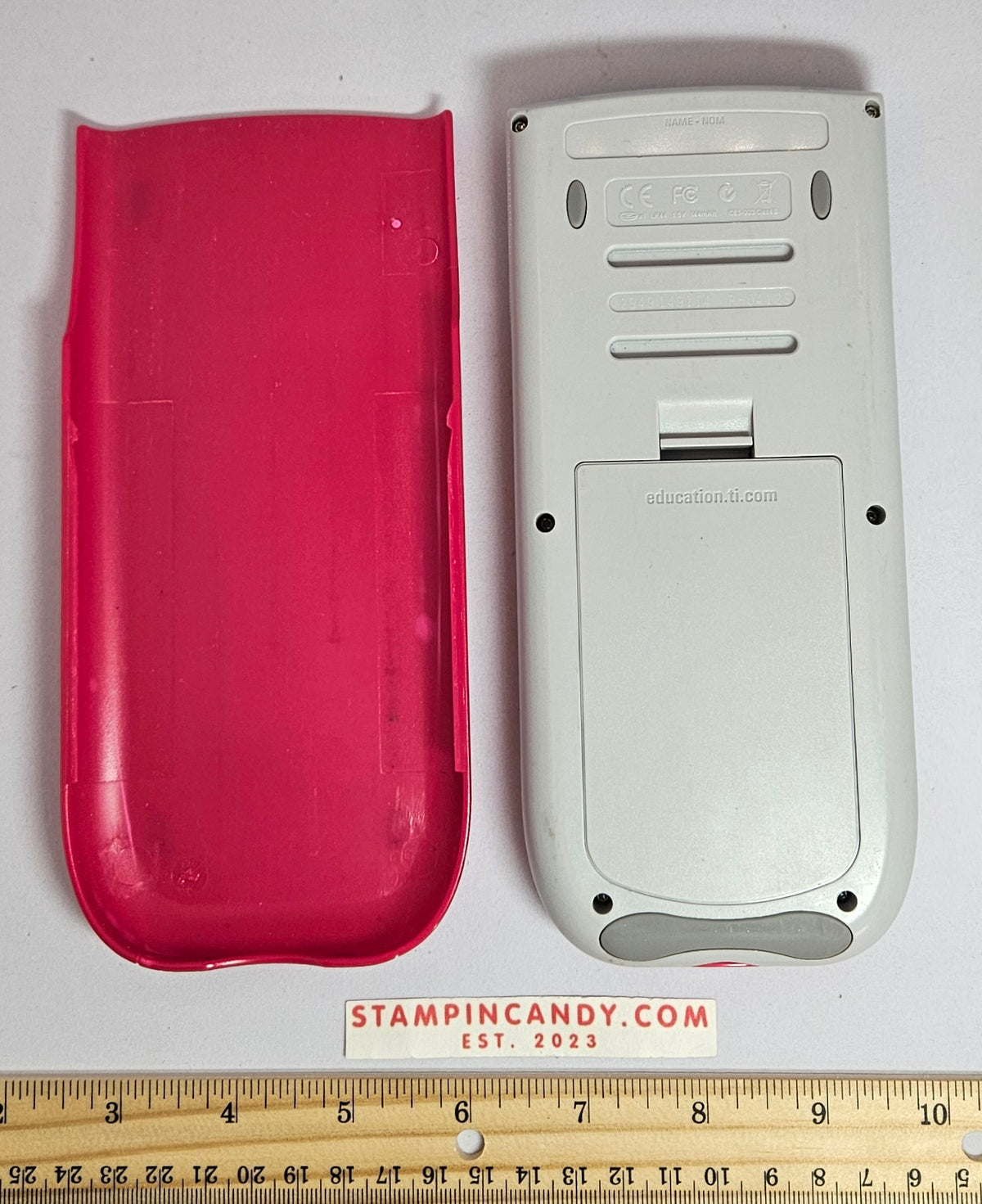 Texas Instruments TI-84 Plus Silver Edition Graphing Calculator Hot Pink/Red