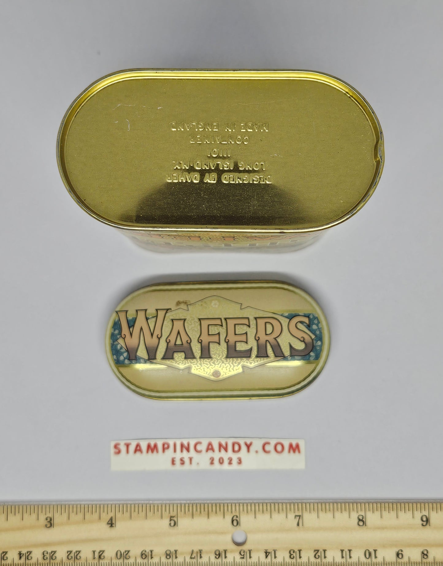 Vintage Ginger Wafer Tin Storage Box