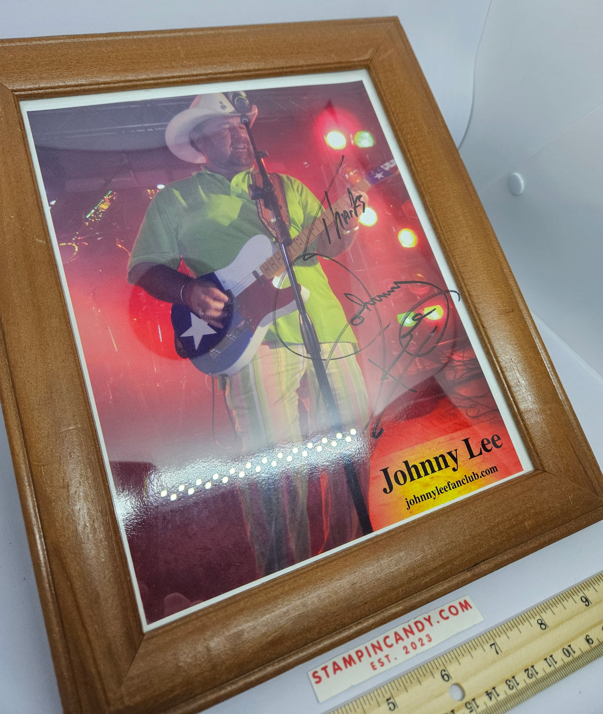 Johnny Lee Autographed/Framed Photograph