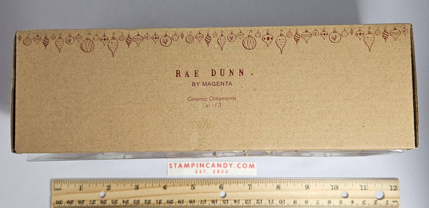 Rae Dunn - Joy, Peace, & Love Ornaments