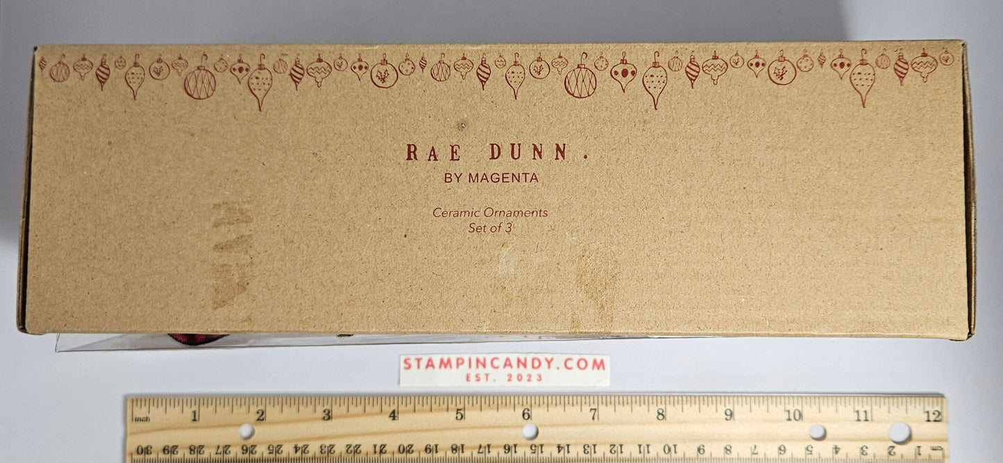 Rae Dunn - Eat, Drink, & Be Merry Ornaments