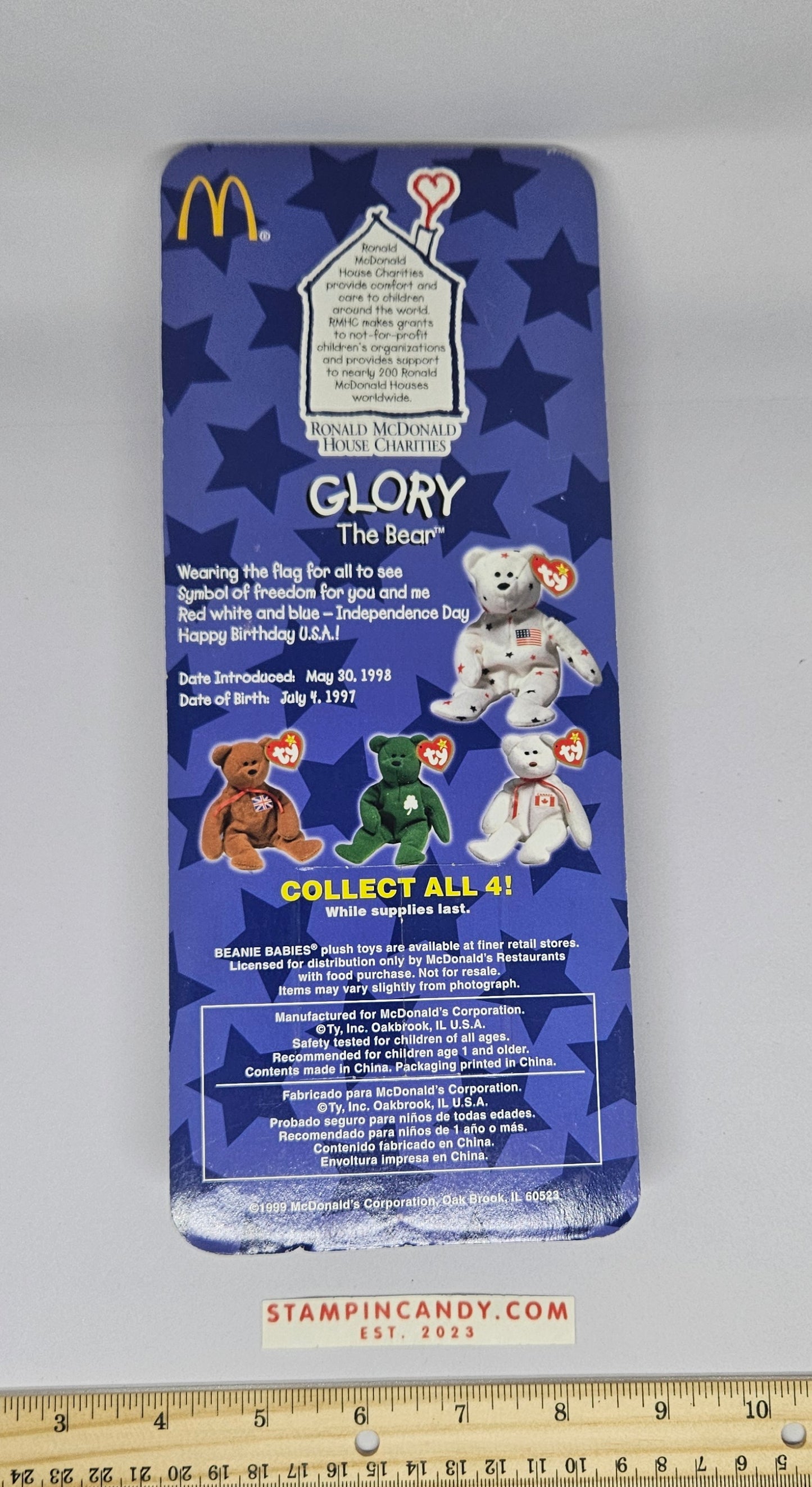 TY Beanie Baby - McDonald's - "Glory the Bear"