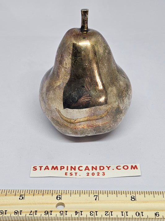 Two's Company - Silver Plated Pear (Real Fruit)