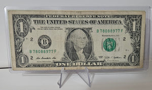 Fancy Serial Number $1 - "B 78088977 F"